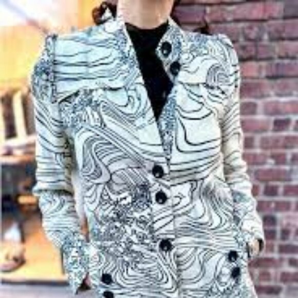 Anthropologie Elevenses Linen Blend Jacket RARE.  SZ 6 - Picture 6 of 8